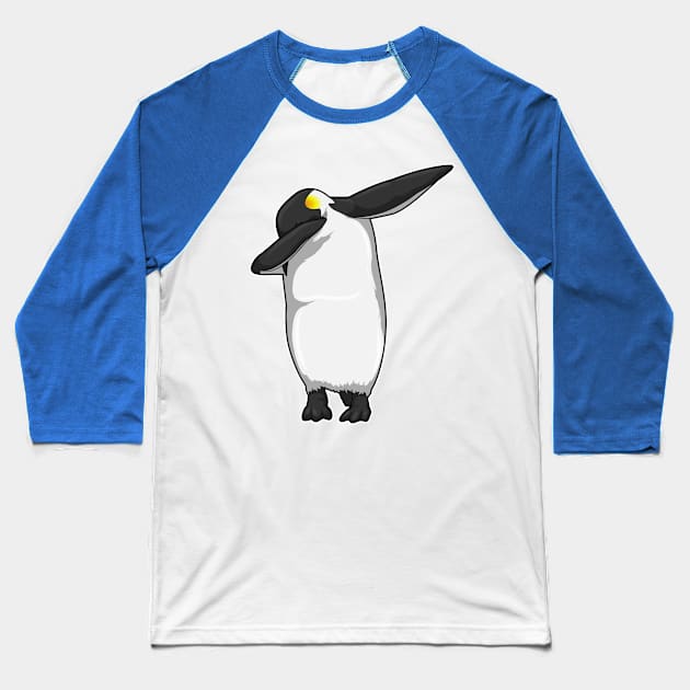 Penguin at Hip Hop Dance Dab Baseball T-Shirt by Markus Schnabel